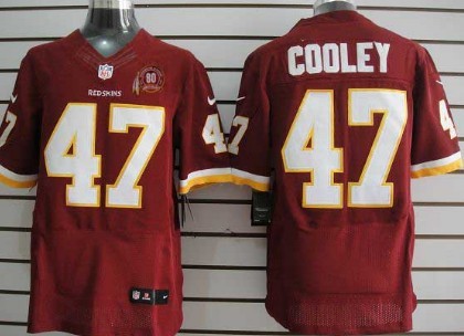 Nike Elite Jersey 80TH Washington Redskins 47 Chris Cooley Red